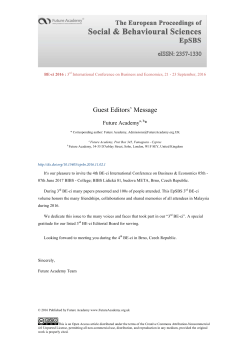 Guest Editors` Message