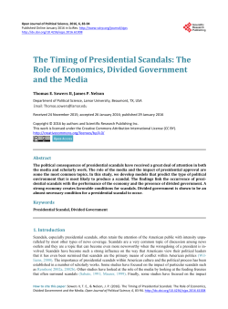 The Timing of Presidential Scandals