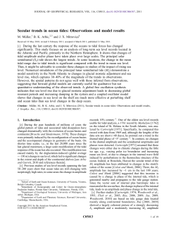 Secular trends in ocean tides: Observations and model
