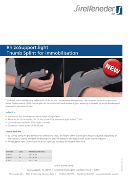 RhizoSupport.light Thumb Splint for immobilisation