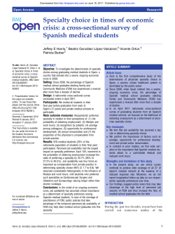 Specialty choice in times of economic crisis: a cross