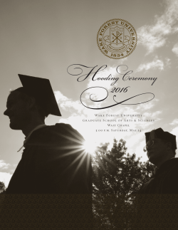 Hooding Ceremony - Commencement News