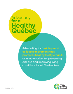 for a Healthy Qu&eacute;bec - Regroupement pour un Qu&eacute;bec en sant&eacute;