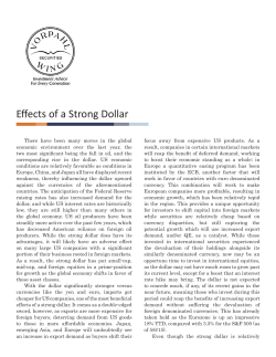 Effects of a Strong Dollar