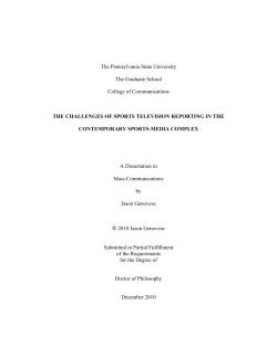 The Challenges of Sports Television Reporting in the Contemporary