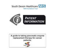 Pancreatic enzyme replacement therapy for cancer patients: A guide