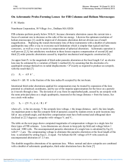 On Achromatic Probe-Forming Lenses for FIB