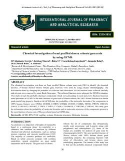 Chemical investigation of semi purified shorea robusta gum