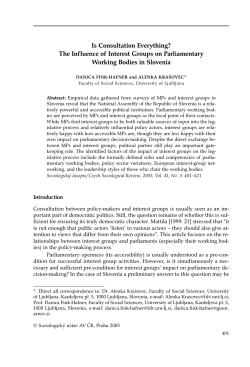Is Consultation Everything? The Influence of Interest Groups on