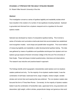 sylexiad. a typeface for the adult dyslexic reader
