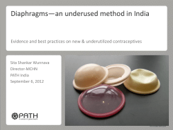 Diaphragms&mdash;an underused method in India