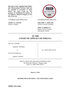 Nicole Cooper v. State of Indiana