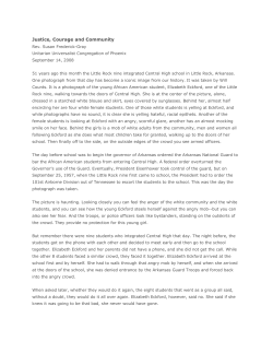 Justice, Courage and Community