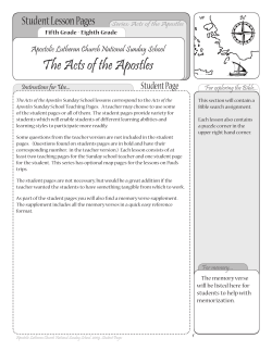 all 16 Lessons - Apostolic Lutheran Church of America