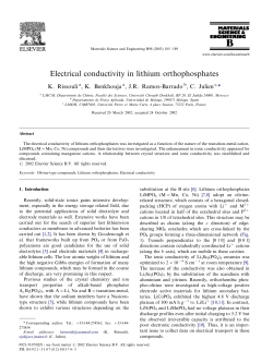 Electrical conductivity in lithium orthophosphates