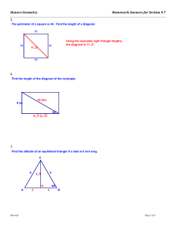 Honors Geometry Homework Answers for Section 9.7 5. 6. 7.