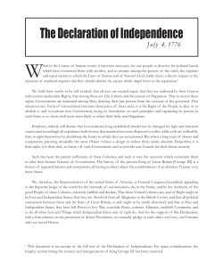 The Declaration of Independence
