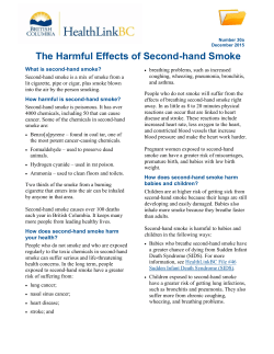 The Harmful Effects of Second-hand Smoke