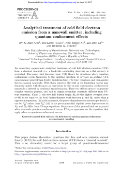 Analytical treatment of cold field electron emission from a nanowall