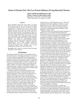 Ghosts of Theories Past: The Ever-Present Influence of