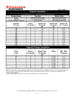 3-01-2016 Insulation Price List - Firestone