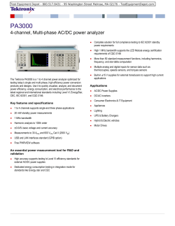 PA3000 Power Analyzer Datasheet