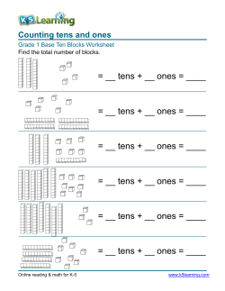 1st Grade Base Ten Blocks - Count tens and ones-4