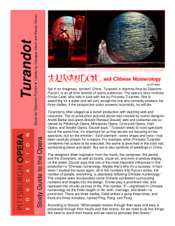 Study Guide for Turandot