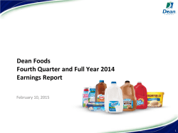 Dean Foods Q4 2014 Earnings Presentation