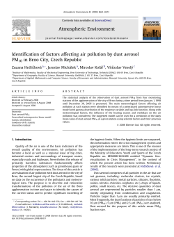 Identification of factors affecting air pollution by dust aerosol PM10 in