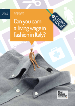 Can you earn a living wage in fashion in Italy?