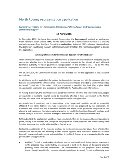 Summary of reasons for Commission decisions on `affected area`