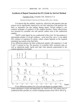 Synthesis of Doped Nanosized tin (IV) Oxide by Sol