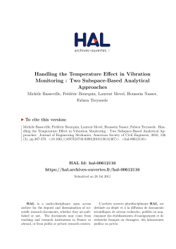 Handling the Temperature Effect in Vibration Monitoring : Two