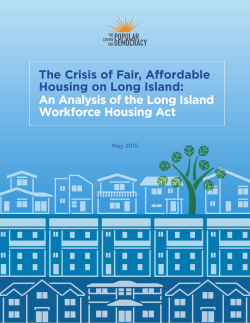An Analysis of the Long Island Workforce Housing Act