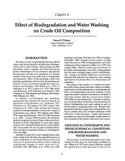 Chapter 4 Effect of Biodegradation and Water Washing on Crude Oil