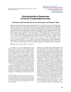 Cardiorespiratory Responses to the 30