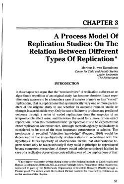 A Process Model Of Replication Studies: On The Relation Between