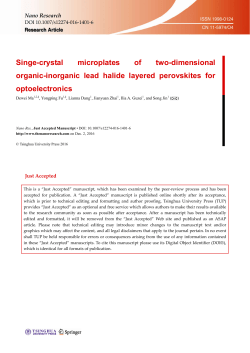 Singe-crystal microplates of two-dimensional organic