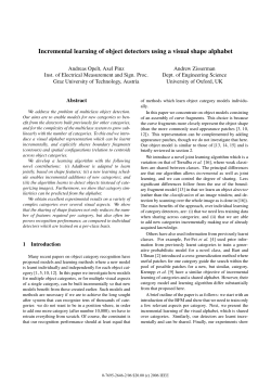 Incremental Learning of Object Detectors Using a Visual Shape