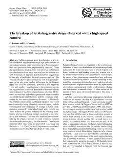 The breakup of levitating water drops observed with a high speed