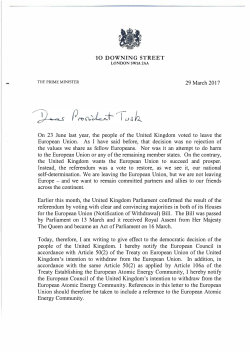 "Article 50" letter - Council of the European Union
