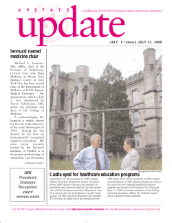 UPST A T E Update - SUNY Upstate Medical University