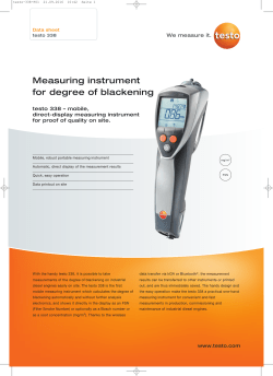 Measuring instrument for degree of blackening