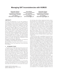 Managing SAT Inconsistencies with HUMUS