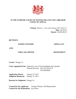 PDF - Supreme Court of Newfoundland and Labrador