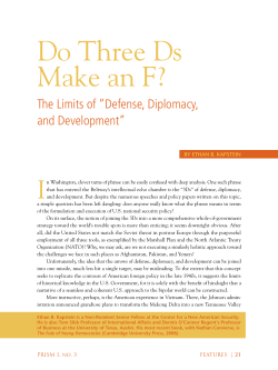Do Three Ds Make an F? - Center for Complex Operations