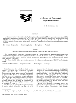 A review of hydrophyte evapotranspiration