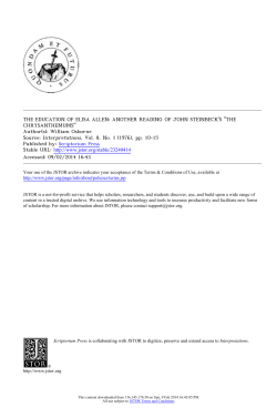 the education of elisa allen - English 3104: Second Semester 2014