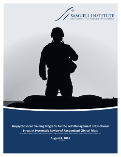 Biopsychosocial Training Programs for the Self